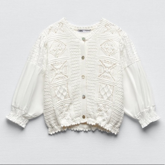 NWT Zara Combination Knit Top - Picture 1 of 6